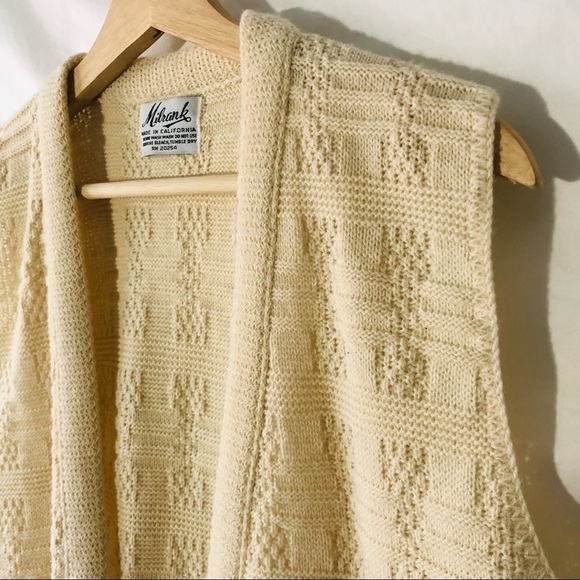 VINTAGE Milrank of California Knit Sweater Vest / M - Picture 3 of 8